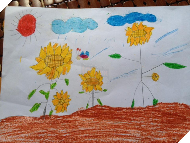 dan mang dong loat chia se tranh hoa huong duong tu ve ung ho benh nhi ung thu 30000 dong