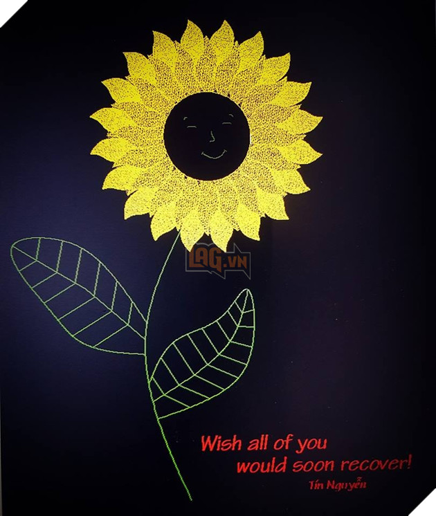 dan mang dong loat chia se tranh hoa huong duong tu ve ung ho benh nhi ung thu 30000 dong