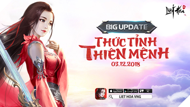 Liệt Hỏa VNG cập nhật bản update Thức Tỉnh Thiên Mệnh với nhiều điều mới lạ