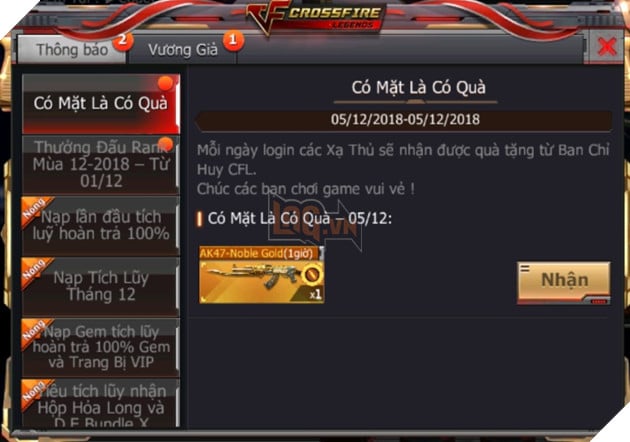 CrossFire Legends: Mua Rank thang 12 chinh thuc khoi tranh cung hang loat su kien hot CrossFire Legends: Mùa Rank tháng 12 chính thức khởi tranh cùng hàng loạt sự kiện hot