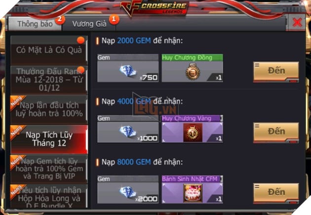CrossFire Legends: Mua Rank thang 12 chinh thuc khoi tranh cung hang loat su kien hot 6 CrossFire Legends: Mùa Rank tháng 12 chính thức khởi tranh cùng hàng loạt sự kiện hot 6