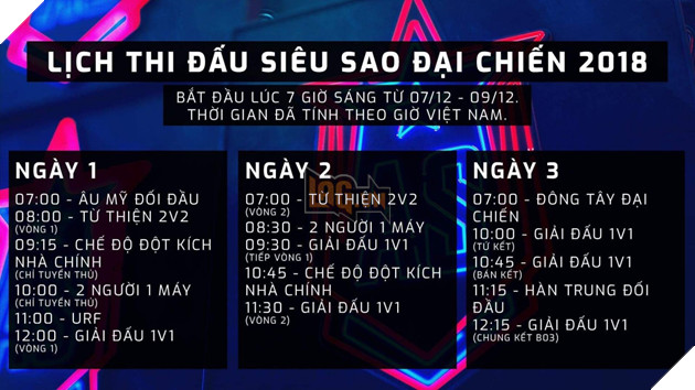 LMHT: Cong bo lich thi dau cua All-Star 2018, Thay Ba lieu co lo hen? 2 Lịch thi đấu Siêu Sao Đại Chiến 2018, thầy giáo Ba lỡ hẹn với Las Vegas?