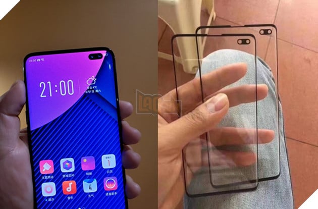 Lo thiet ke Samsung Galaxy S10 Plus: Khoet 2 lo danh cho camera selfie kep ngay tren man hinh Lộ thiết kế Samsung Galaxy S10 Plus: Khoét 2 lỗ dành cho camera selfie kép ngay trên màn hình