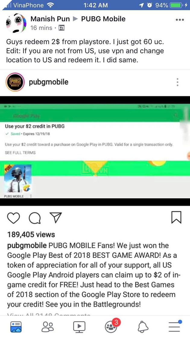 An mung chien thang, PUBG Mobile cho free nguoi choi $2 tren CH Play 2 Ăn mừng chiến thắng, PUBG Mobile cho free người chơi $2 trên CH Play 2