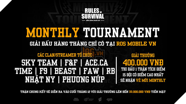 NPH VNG he lo giai dau ROSM Monthly Tournament voi tong giai thuong len den 33 trieu dong NPH VNG hé lộ giải đấu ROSM Monthly Tournament với tổng giải thưởng lên đến 33 triệu đồng