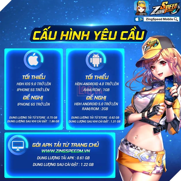 ZingSpeed Mobile - Hướng dẫn tải trên Android và IOS với cấu hình game yêu cầu cực nhẹ công bố đăng ký trước 3