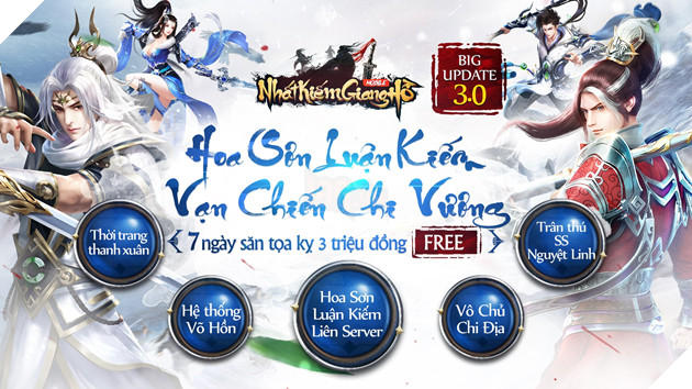 Có gì “hot” trong bản update tiếp theo của Nhất Kiếm Giang Hồ Hoa Sơn Luận Kiếm Liên Server?