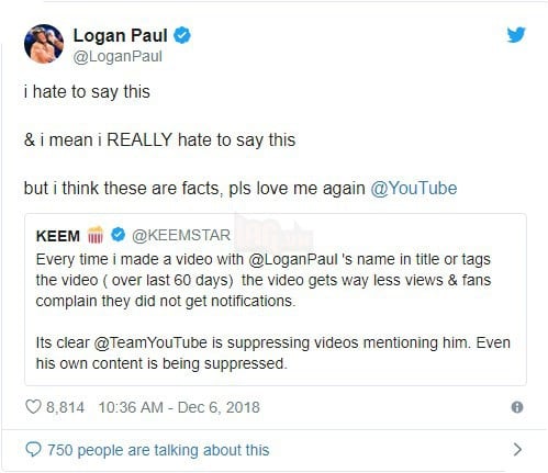 Lượng view giảm sút, thánh scandal Paul Logan cáo buộc Youtube cố tình đàn áp mình - Ảnh 3.