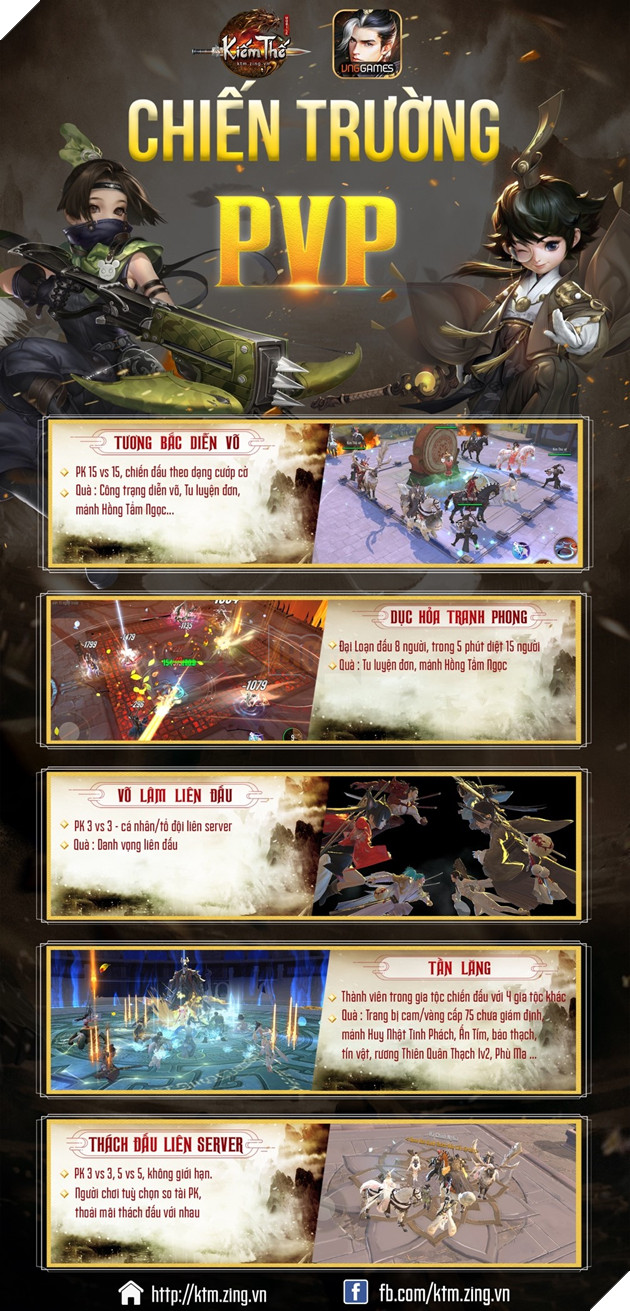 Game thủ hừng hực thử sức mình cùng các chế độ PvE, PvP của Kiếm Thế Mobile 2