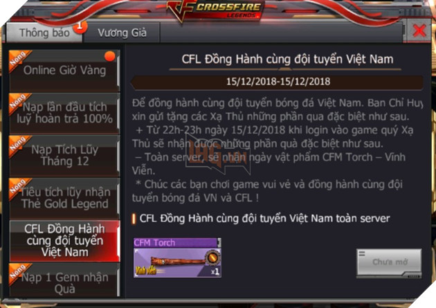 CrossFire Legends: Đồng hành Chung Kết cùng ĐTQG Việt Nam nhận ngay vũ khí cận chiến VIP miễn phí