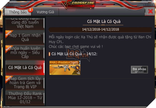 CrossFire Legends: Đồng hành Chung Kết cùng ĐTQG Việt Nam nhận ngay vũ khí cận chiến VIP miễn phí 2