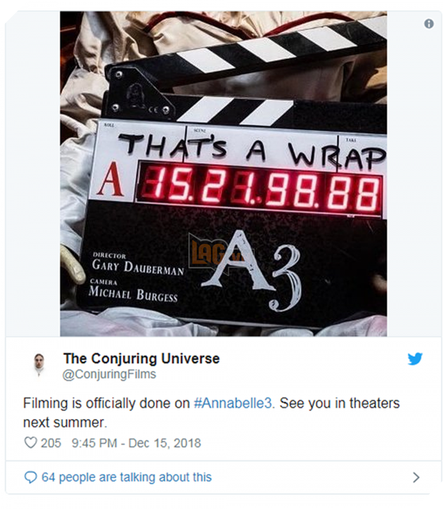 Annabelle 3 chính thức đóng máy, chuẩn bị tái xuất hù dọa khán giả vào mùa hè năm 2019 - Ảnh 3.