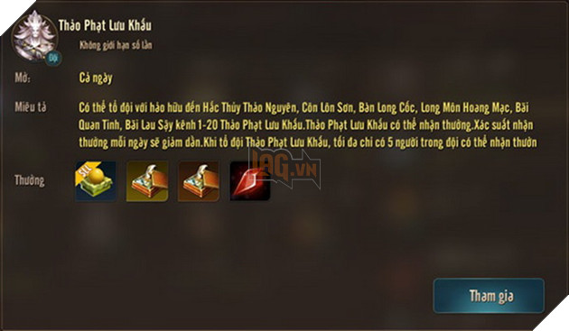 Kiếm Thế Mobile: Hướng dẫn hoạt động Thảo Phạt Lưu Khấu mà bạn cần biết 5