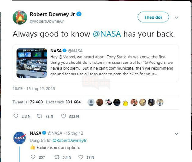 Robert Downey Jr và Marvel gửi lời cảm ơn NASA vì luôn sẵn sàng hỗ trợ giải cứu Iron Man - Ảnh 3.