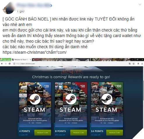 CẢNH BÁO: Trò lừa đảo mới trong mùa Giáng sinh trên Steam