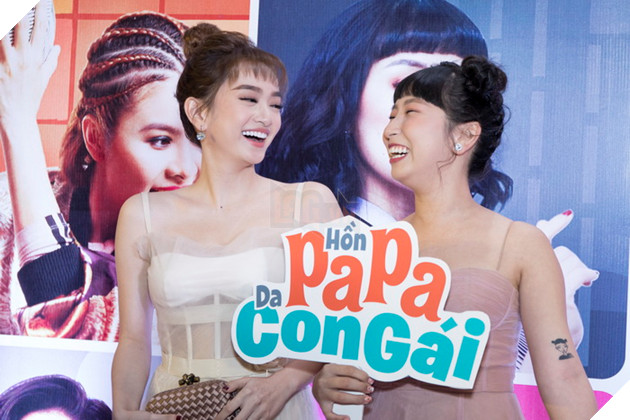 Thái Hòa và Kaity Nguyễn đẹp rạng ngời nhân dịp ra mắt Hop Báo Hồn Papa da con gái  8