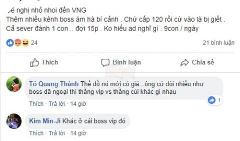 Game thu Liet Hoa VNG than troi vi cac con boss trong game da nhanh “boc hoi” lai con qua it 2 Game thủ Liệt Hỏa VNG than trời vì các con boss trong game đã nhanh “bốc hơi” lại còn quá ít 2