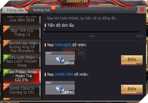 CrossFire Legends: Don chao su tro lai cua game thu cu cung vo van GEM va su kien nap 1 duoc 2 7 CrossFire Legends: Đón chào sự trở lại của game thủ cũ cùng vô vàn GEM và sự kiện nạp 1 được 2 7