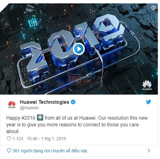 Huawei dở khóc dở cười khi đăng Tweet mừng năm mới 2019 bằng....iPhone 3