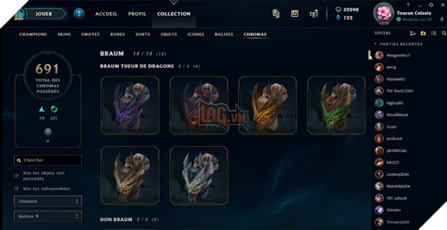 Cùng nghía qua tài khoản LMHT khủng nhất thế giới, cấp 1444, 891 trang phục và nhiều thứ khác nữa. 9