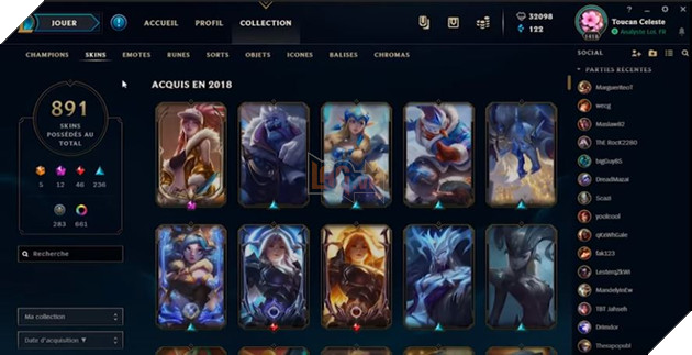 Cùng nghía qua tài khoản LMHT khủng nhất thế giới, cấp 1444, 891 trang phục và nhiều thứ khác nữa. 5