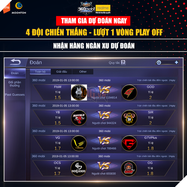 Trước giờ G vòng Play-off giải Mobile Legends Bang Bang VNG  2
