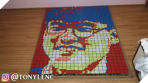 LMHT: Miệt mài phác họa chân dung Faker bằng 720 khối Rubik, fan cuồng chính hiệu là đây chứ đâu - Ảnh 3.