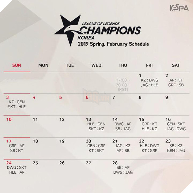 LMHT: KeSPA công bố lịch thi đấu chính thức của LCK Mùa Xuân 2019, SKT đánh ngay trận khai mạc - Ảnh 3. LMHT: KeSPA công bố lịch thi đấu chính thức của LCK Mùa Xuân 2019, SKT đánh ngay trận khai mạc - Ảnh 3.