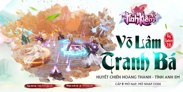 Tinh Kiem 3D tang 300 Giftcode cuc gia tri nhan dip Big Update Vo Lam Tranh Ba dinh cao 4 Tình Kiếm 3D tặng 300 Giftcode cực giá trị nhân dịp Big Update Võ Lâm Tranh Bá đỉnh cao 4