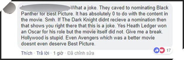 Black Panther bị ném đá ê chề khi được để cử Phim Xuất Sắc tại Oscar 2018 16
