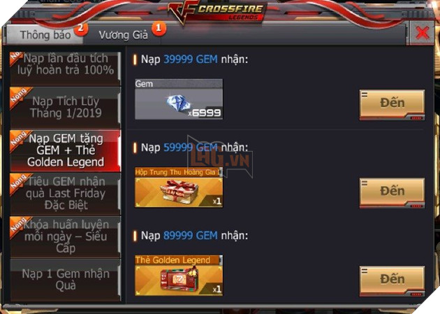 CrossFire Legends: Tặng set vũ khí VIP Transformers cùng sự kiện Nạp 1 được 2 ngay trong hôm nay 23/1 10