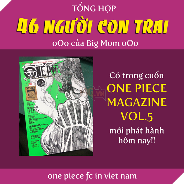 One Piece - Vua Hải Tặc - Tổng hợp 46 người con trai của Tứ Hoàng Big Mom