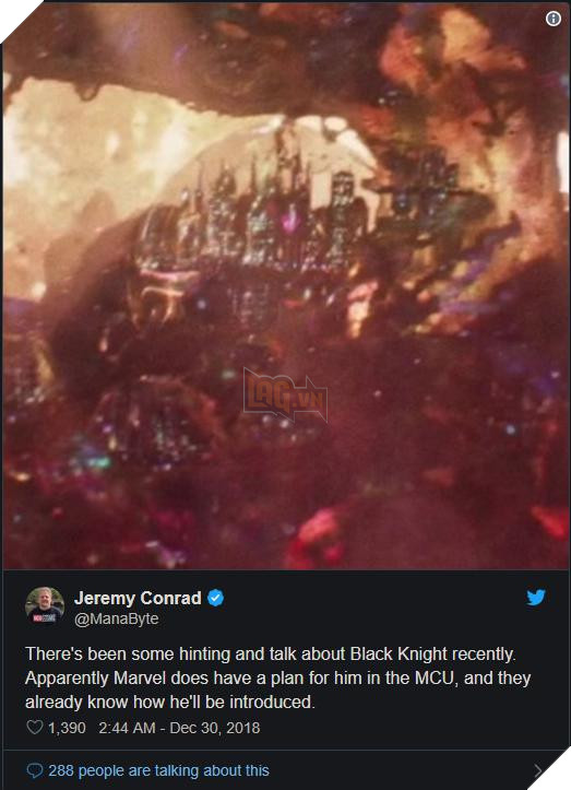 Black Knight có thể xuất hiện trong Avengers: Endgame qua giả thuyết của Jerremy Conrad . Nguồn: Internet.