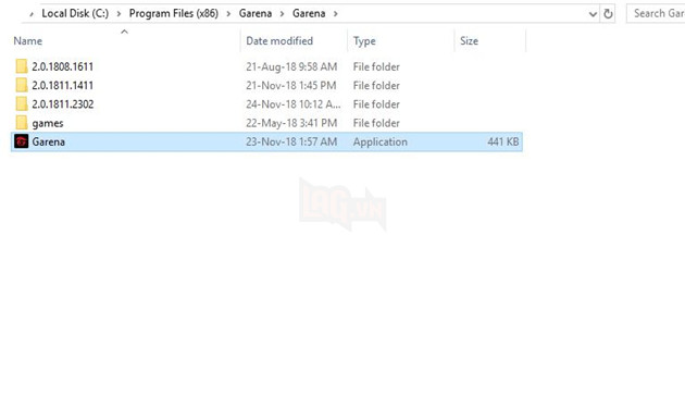 Đầu tiên bạn hướng đến thư mục cài đặt Garena, tạo một shotcut mới (click phải > Send to desktop) ngoài Desktop. Nguồn: Ảnh chụp màn hình.