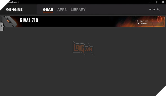 Còn tùy chỉnh đèn, DPI, hiệu ứng hay hình ảnh hiện lên màn hình OLED kia bạn có thể dùng tab Gear trong Steelseries Engine và chọn chú chuột Rival 710. Nguồn: Ảnh chụp màn hình.