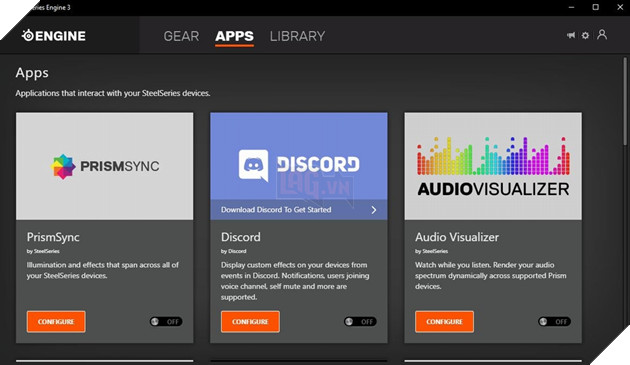 Hoặc bạn có thể qua tab Apps để tùy chỉnh thông số, hiệu ứng rung trong game hoặc khám phá thêm các tính năng mới mà Engine có thể làm được với Rival 710. Nguồn: Ảnh chụp màn hình.