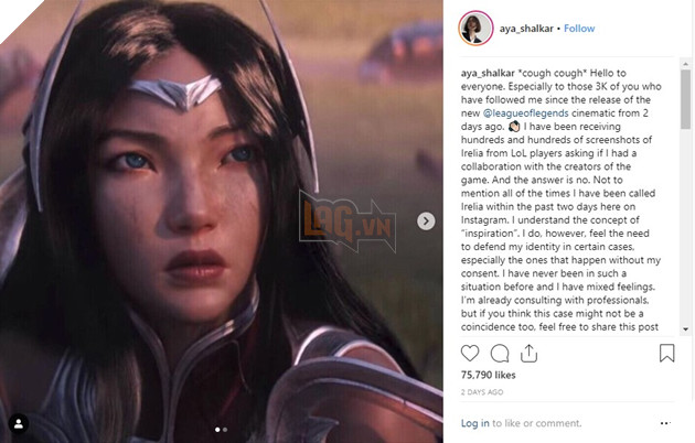 LMHT: Riot bị tố đạo nhái hình ảnh của cô nàng người mẫu để thiết kế tạo hình Irelia trong MV Awaken 3