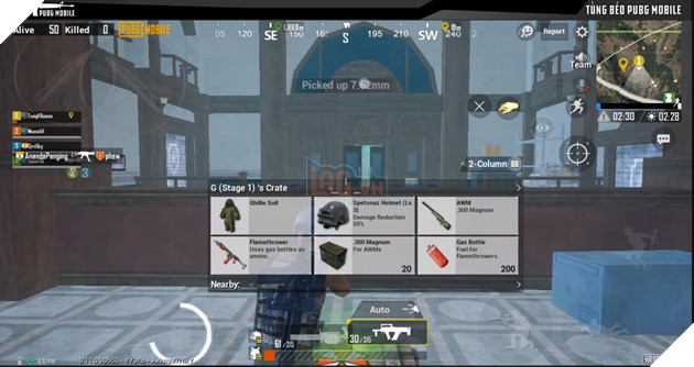 Súng phun lửa khó kiếm hơn do diệt boss zombie PUBG Mobile mới có. Nguồn: Tùng Béo PUBG Mobile.