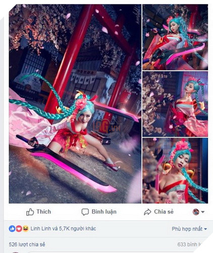 Lien Quan Mobile: Sac Xuan them hong cung bo Airi Hoa Anh Dao tu nu Cosplayer Viet xuat sac 2 Liên Quân Mobile: Sắc Xuân thêm hồng cùng bộ Airi Hoa Anh Đào từ nữ Cosplayer Việt xuất sắc 2