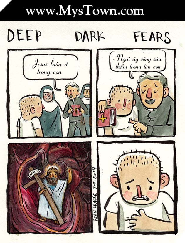 Tong hop cac mau truyen tranh rung ron ngan Deep dark fears 4 Tổng hợp các mẩu truyện tranh rùng rợn ngắn Deep dark fears 4