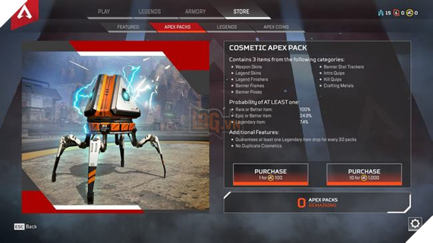 Apex Legends: Huong dan lay Crafting Metals Apex Legends: Hướng dẫn lấy Crafting Metals