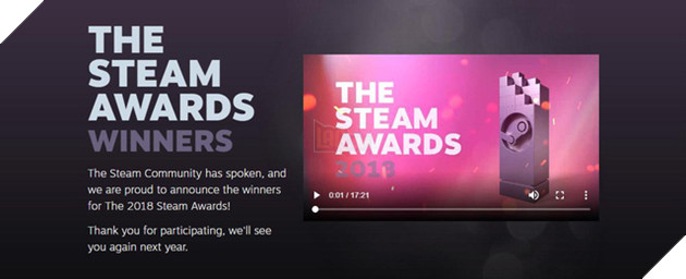 PUBG bat ngo dat giai Game of The Year tai The Steam Awards 2018 PUBG bất ngờ đạt giải Game of The Year tại The Steam Awards 2018