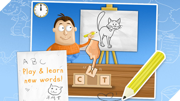 Guess The Word là một tựa game Nintendo Switch giúp trẻ học tiếng Anh qua các từ đơn giản. Nguồn: Internet.