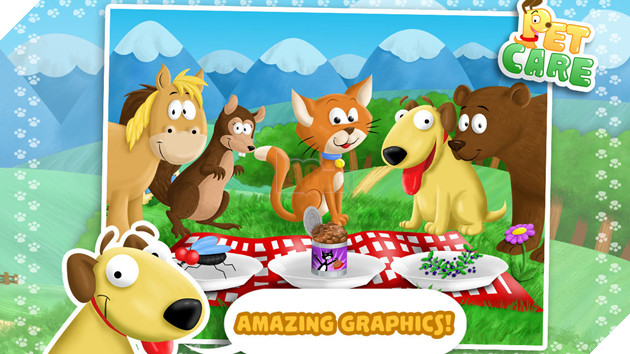 Pet Care là tựa game chăm sóc thú cưng dành cho trẻ em trên Nintendo Switch. Nguồn: Internet.