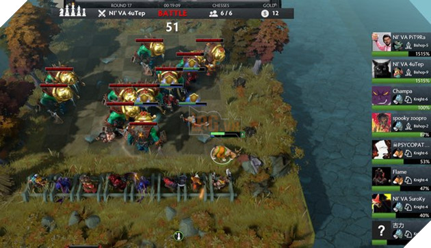 Dota Auto Chess - Bắt đầu xuất hiện hack, vừa vào trận đã có 2400% máu và sau đó là 10 con Tide 3 sao 3