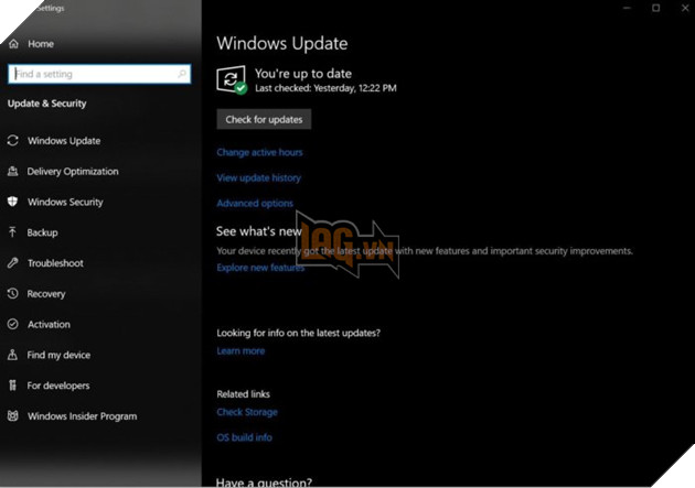Vua sam laptop/rap may ban? Day la nhung viec ban can lam ngay tuc khac 2 Chạy Windows Update là một trong những việc cần làm đầu tiên sau khi mua laptop/ráp máy bàn mới. Nguồn: Internet.
