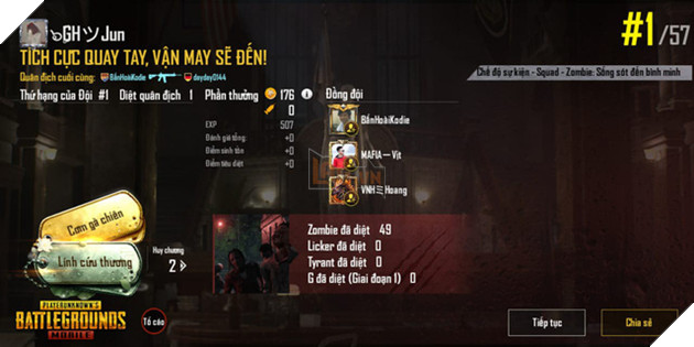 Game thủ PUBG Mobile diệt được cả trăm Zombie, nhưng G và Tyrant thì quá khó tìm - Ảnh 4. Game thủ PUBG Mobile diệt được cả trăm Zombie, nhưng G và Tyrant thì quá khó tìm - Ảnh 4.