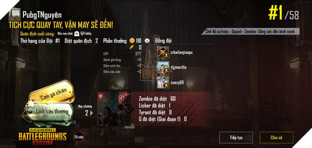 Game thủ PUBG Mobile diệt được cả trăm Zombie, nhưng G và Tyrant thì quá khó tìm - Ảnh 5. Game thủ PUBG Mobile diệt được cả trăm Zombie, nhưng G và Tyrant thì quá khó tìm - Ảnh 5.