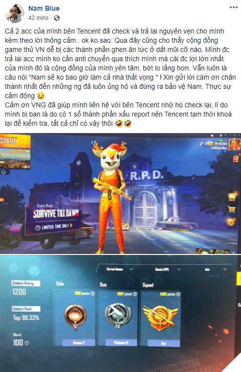 Tencent minh oan Nam Blue sau nghi án hack trước mặt cả nghìn người xem stream 3