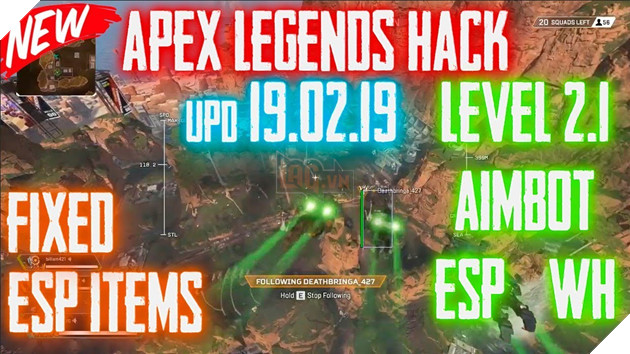 Cũng như PUBG và những tựa game nổi tiếng khác, Apex Legends toàn là Hack